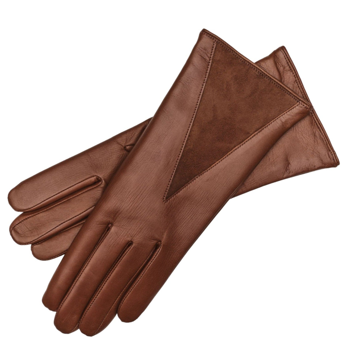 Florence Women’s Saddle brown Leather Gloves – Handmade Leather Gloves