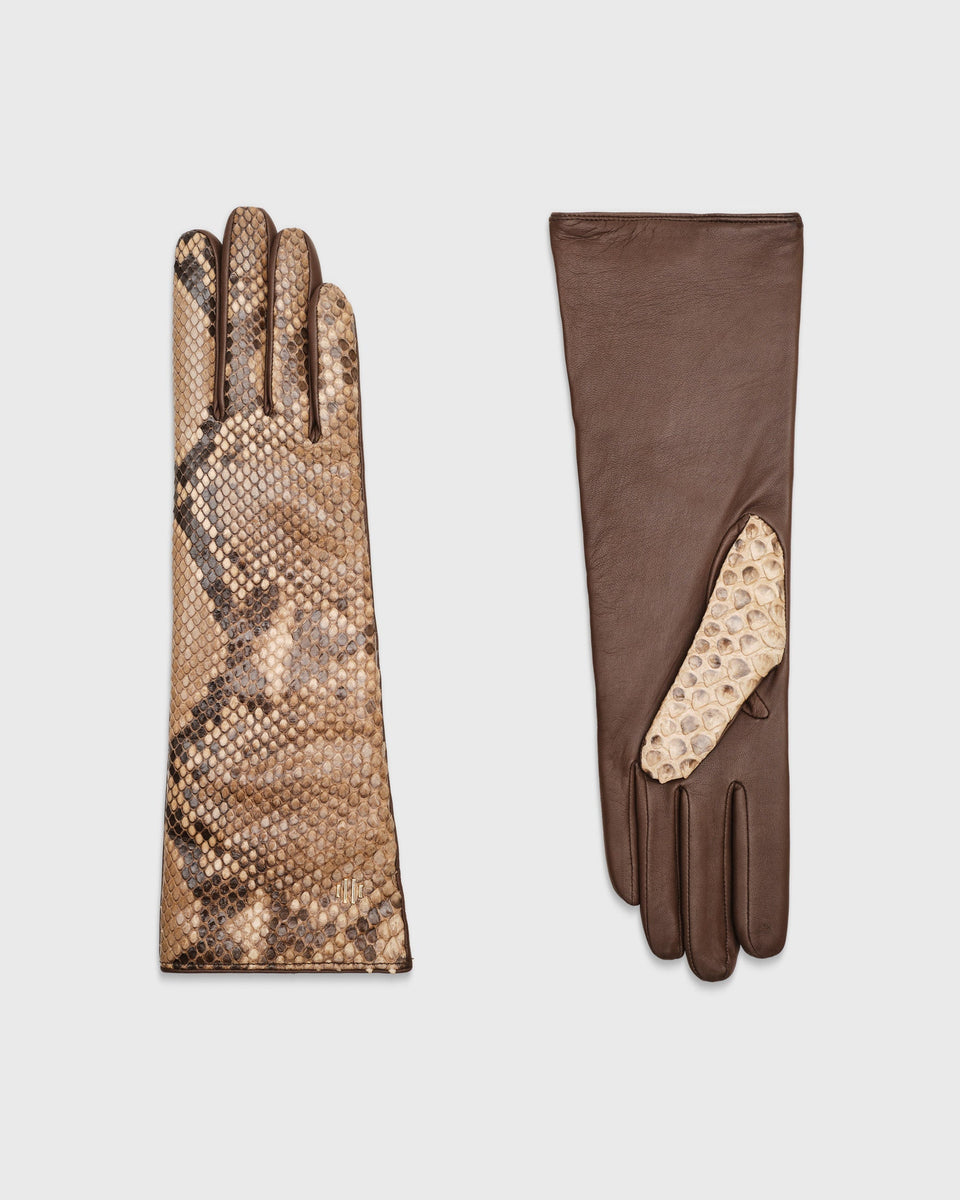 Anne Brown Python Gloves Handmade Leather Gloves