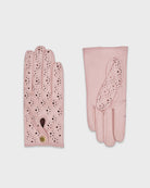 A pair of light pink premium Hamerli handmade leather gloves.
