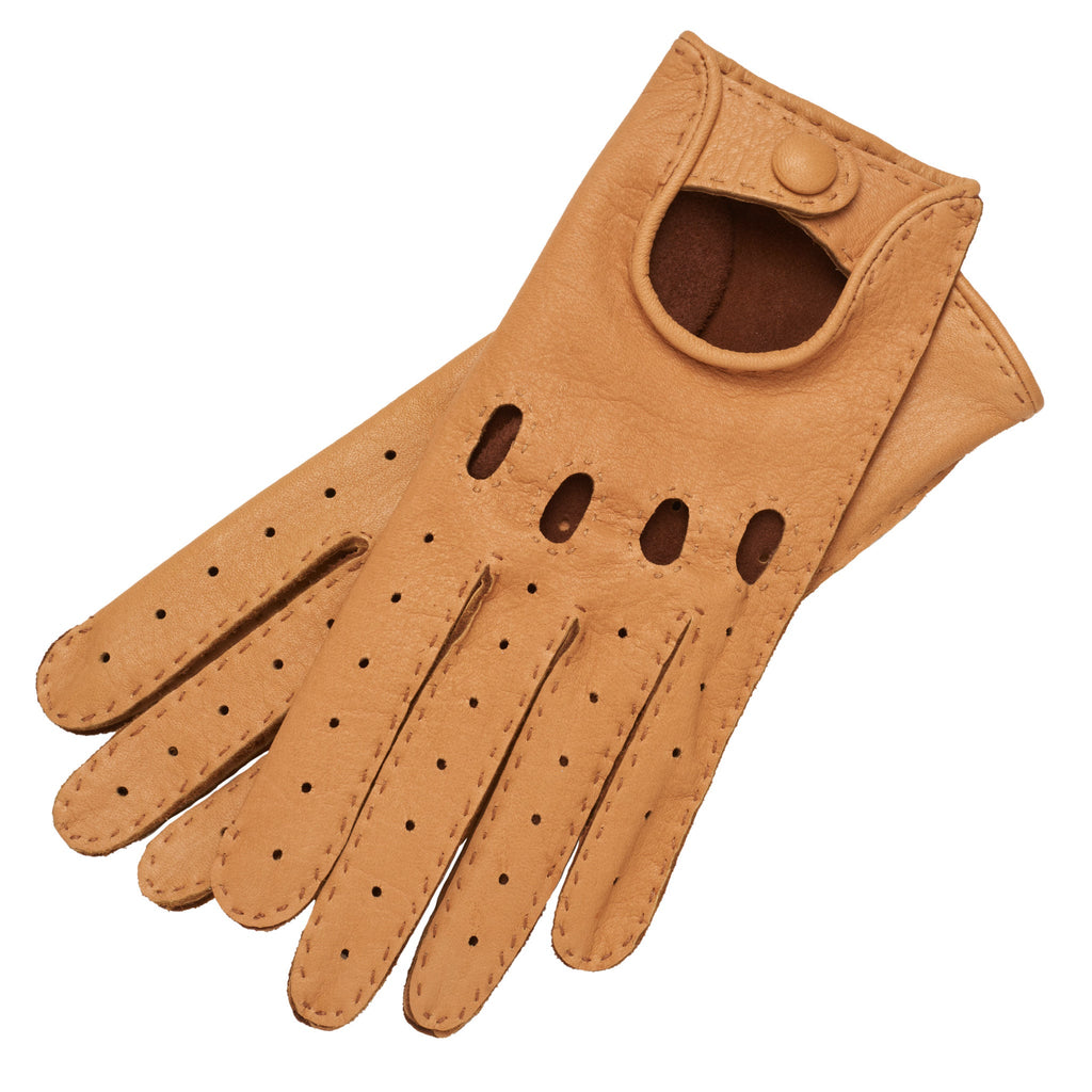 Fingerless Driving Gloves Brown, Handmade in Spain